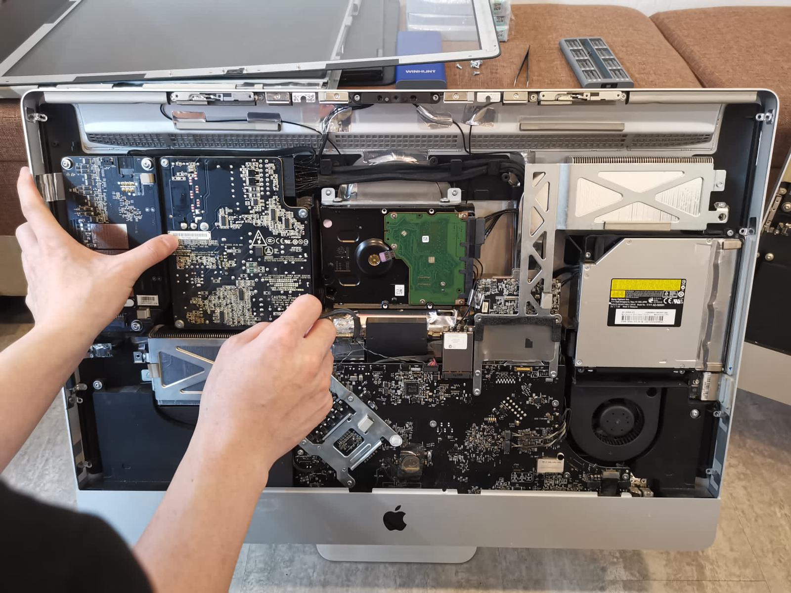 imac repair opened panel