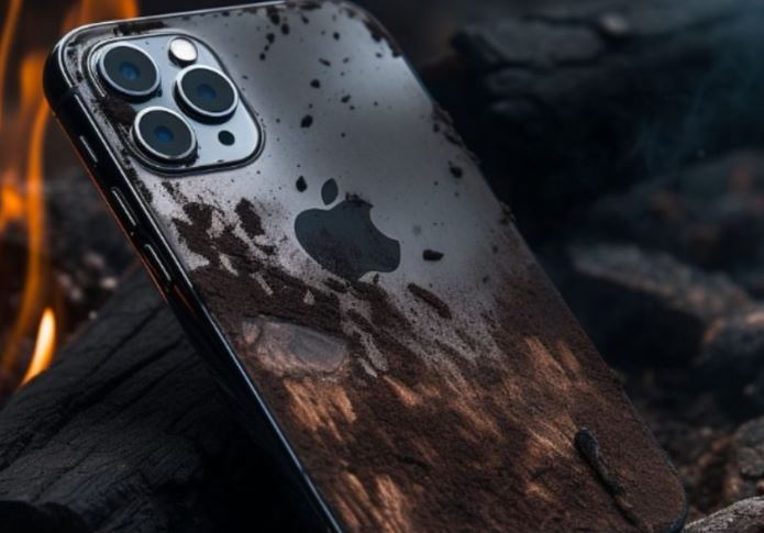 apple iphone destroyed by fire